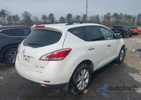 2012 Nissan Murano Sl from USA, damaged, VIN JN8AZ1MW2CW213858